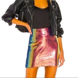 Heartloom Dean Holo Sequin Mini Skirt in Aurora
